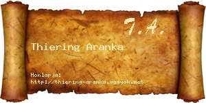Thiering Aranka névjegykártya